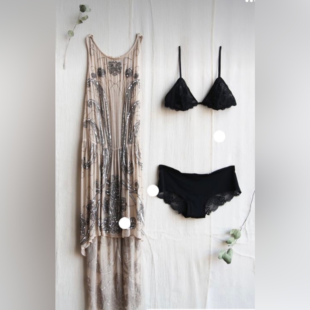 Free people Haute Hippie Sequin Beaded  dress M  Revolve Party New Years - Picture 4 of 5